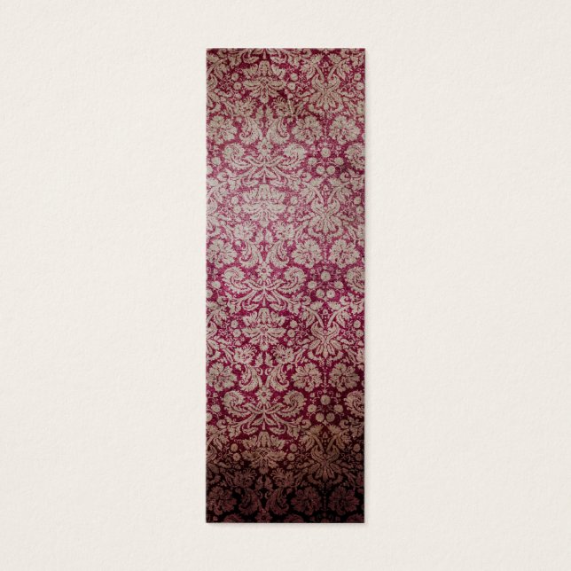 Dark pink grunge damask wallpaper (Front)