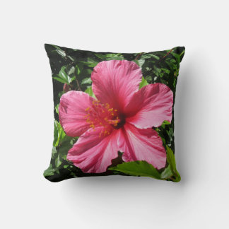 Dark Pink Hibiscus Cushion