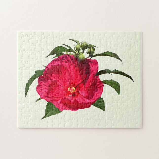 Dark Pink Hibiscus Jigsaw Puzzle (Horizontal)