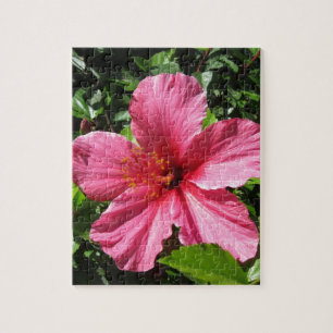 Dark Pink Hibiscus Jigsaw Puzzle