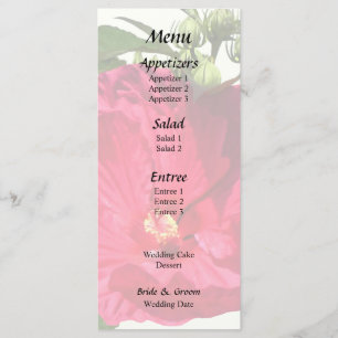 Dark Pink Hibiscus Menu