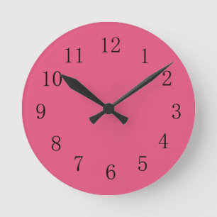 Dark Pink Kitchen Wall Clock