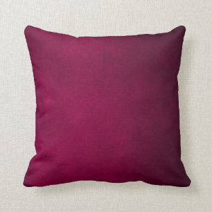 Dark Pink Leather Plush Throw Pillow