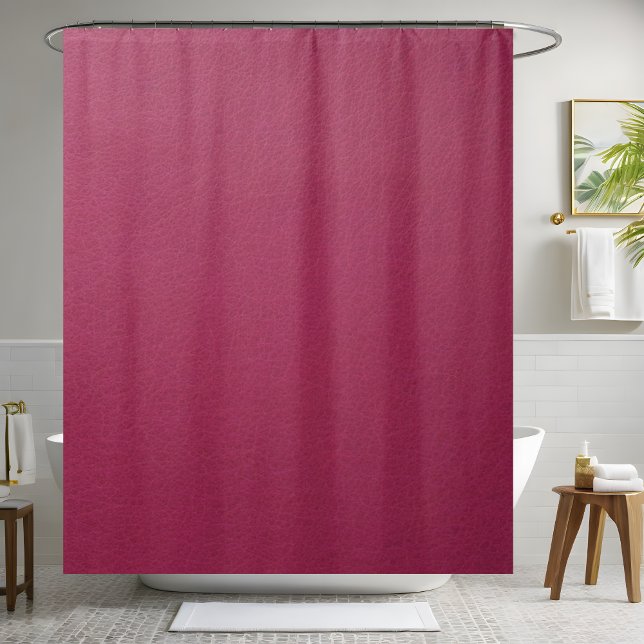 Dark Pink Leather Shower Curtain  (Creator Uploaded)