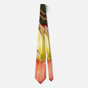 Dark Pink Lilies With Yellow Centres Tie