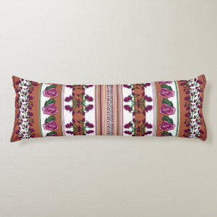 Dark Pink Lotus Rose Body Cushion