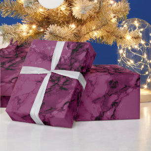 Dark Pink Marble Texture 2 Wrapping Paper