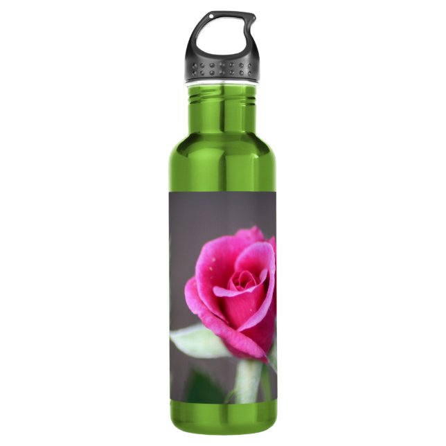 dark pink mini rose 710 ml water bottle (Front)