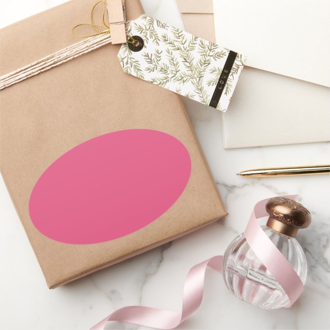 Dark Pink Oval Sticker (Gifting)