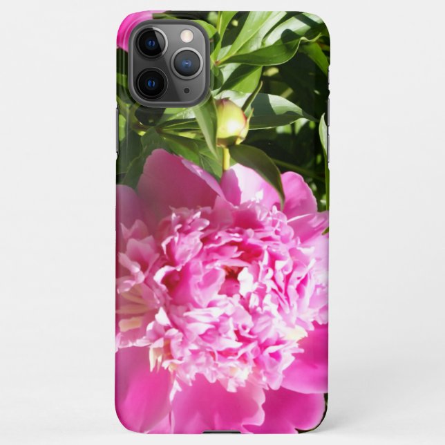 Dark pink peonies  iPhone case (Back)