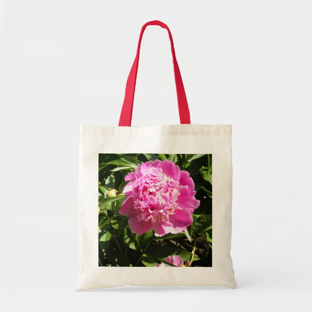 Dark pink peonies  tote bag (Front)