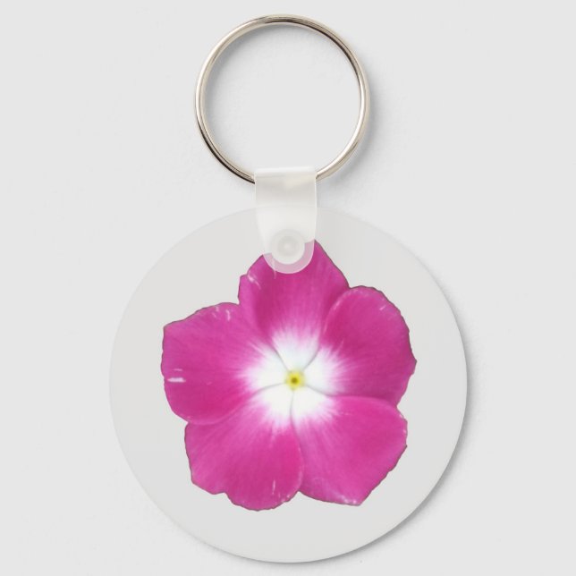 Dark Pink Phlox Keychain (Front)
