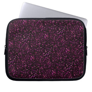 Dark Pink Posh Glitter Laptop Sleeve