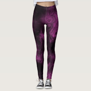 Dark Pink Smoked Marble Leggings