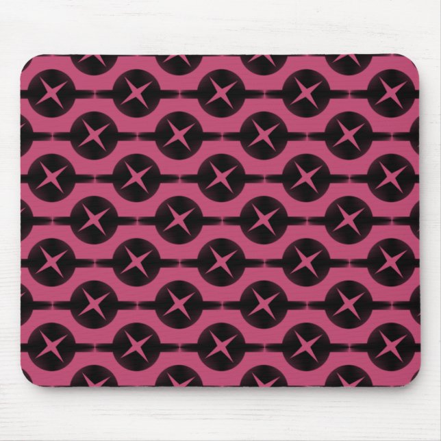 Dark Pink Uncommon Circles Mousepad (Front)