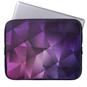 Dark Pink Vintage Polygonal Shimmer Laptop Sleeve
