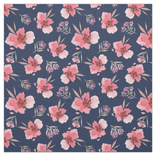 Dark Pink Watercolor Pattern Fabric