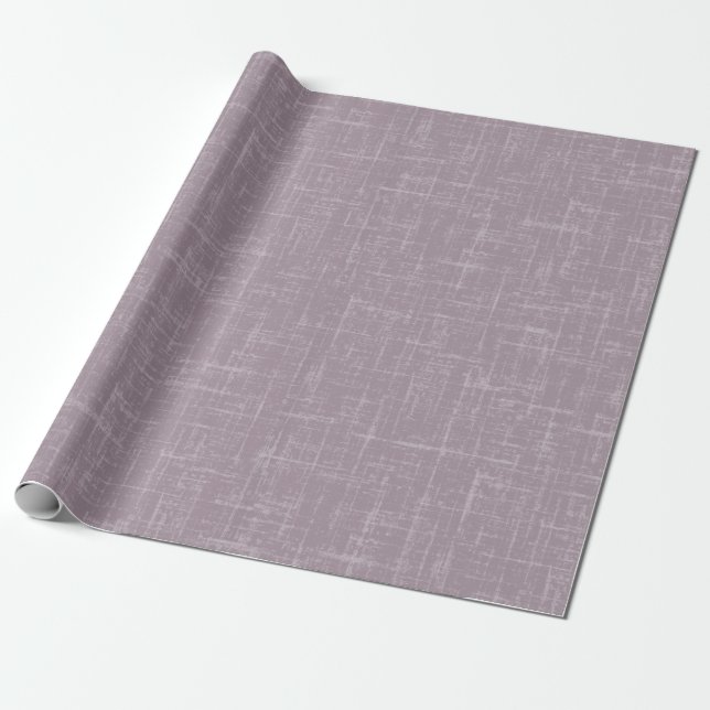 Dark Pinkish Gray Linen Wrapping Paper (Unrolled)