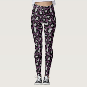 Dark Plum Animal Print Women's Leggings