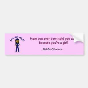 Dark Police Girl Bumper Sticker
