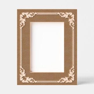 Dark Prairie Rose Etched Wood Frame