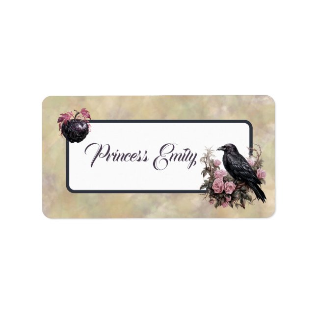 Dark Princess Girl Address Label (Front)