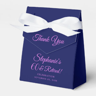 Dark Purple 60 and Retired Retirement Party Favour Box
