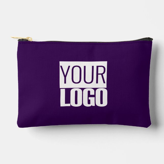 Dark Purple  - add your  logo  Accessory Pouch (Front)