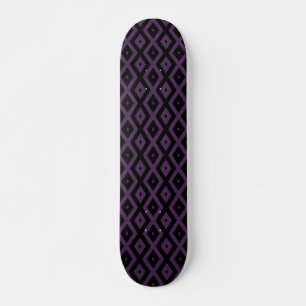 Dark purple and black diamond pattern skateboard