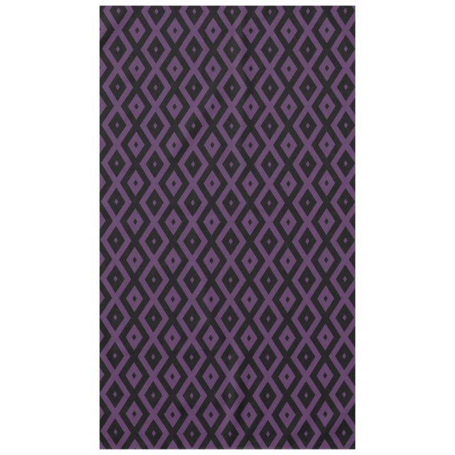 Dark purple and black diamond pattern tablecloth (Front)