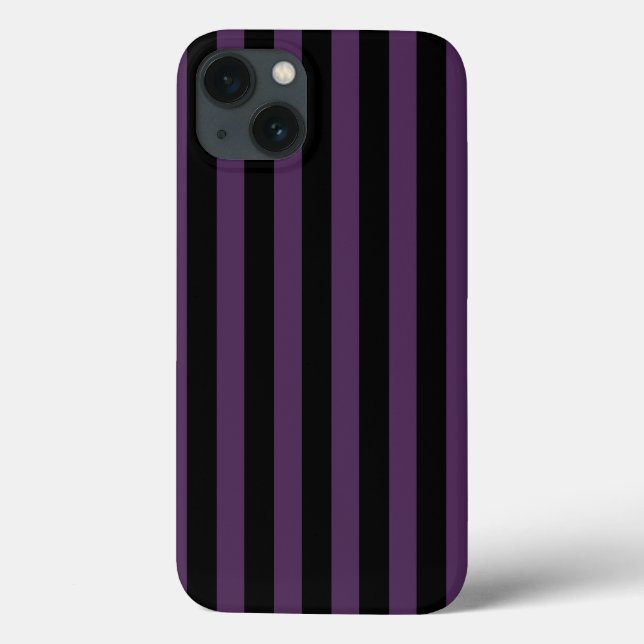 Dark purple and black stripes Case-Mate iPhone cas Case (Back)