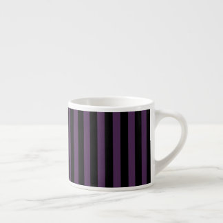 Dark purple and black stripes espresso cup