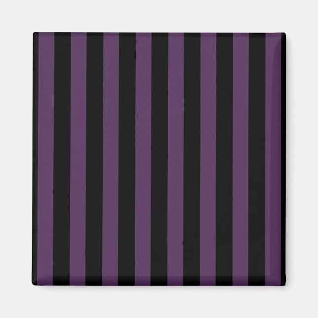 Dark purple and black stripes magnet (Front)