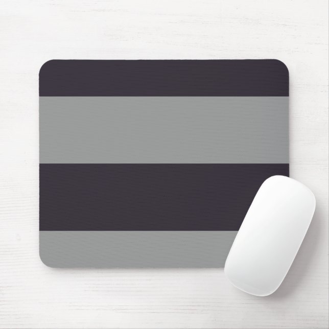 Dark Purple and Grey Simple Extra Wide Stripes Mouse Pad (With Mouse)