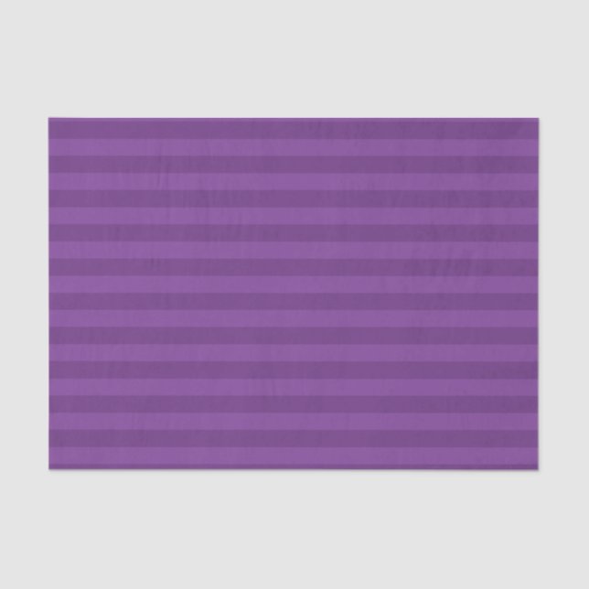 Dark Purple and Light Purple Stripes Tissue Paper (Front)