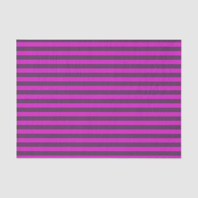 Dark Purple and Magenta Stripes Tissue Paper (Front)