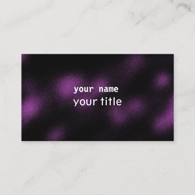 Dark Purple Background Business Card (Front)