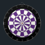 Dark Purple Black And White Dartboard<br><div class="desc">Dark Purple Black And White Dart Board</div>