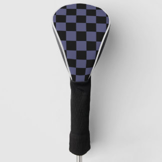 Dark Purple & Black Checkered Pattern – Bold Golf Head Cover