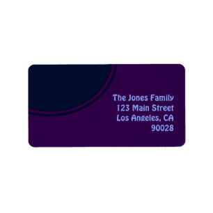 Dark purple blue mod circle label