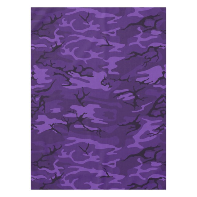Dark Purple Camo Tablecloth (Front)