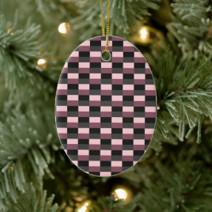 Dark Purple Color Combination Ceramic Ornament