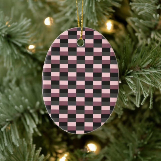 Dark Purple Color Combination Ceramic Ornament (Tree)
