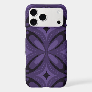 Dark Purple Coloured Retro Pattern