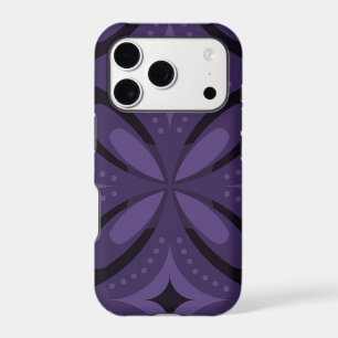 Dark Purple Coloured Retro Pattern