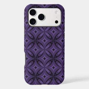 Dark Purple Coloured Retro Pattern
