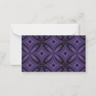 Dark Purple Coloured Retro Pattern Card