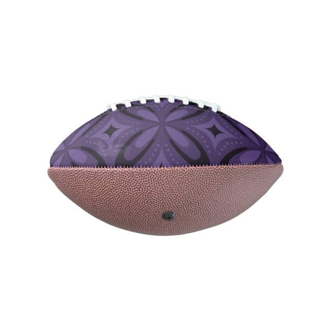 Dark Purple Coloured Retro Pattern Football (Rotated 270)