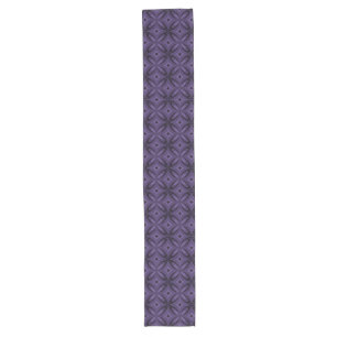 Dark Purple Coloured Retro Pattern Long Table Runner