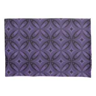 Dark Purple Coloured Retro Pattern Pillowcase